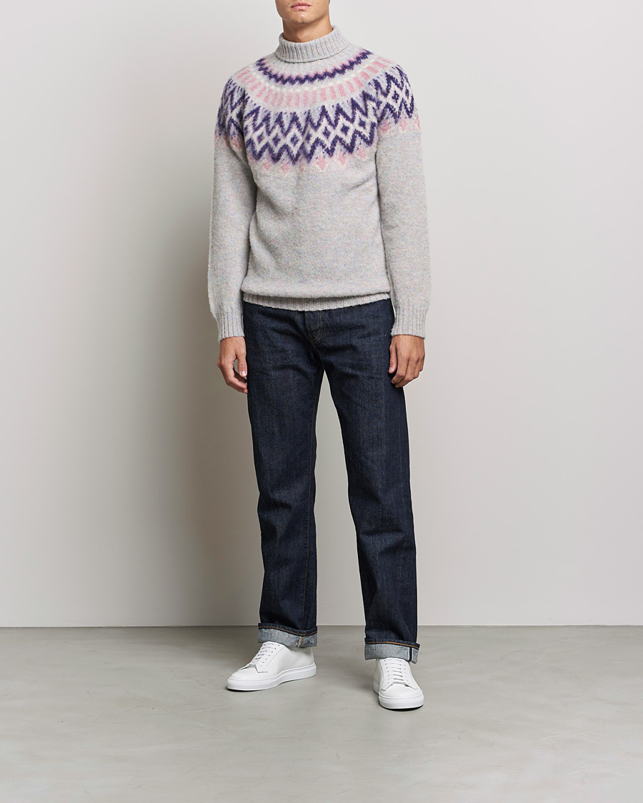 Men | Sweaters & Knitwear | Howlin' | Brushed Wool Fair Isle Roll Neck Galaxy