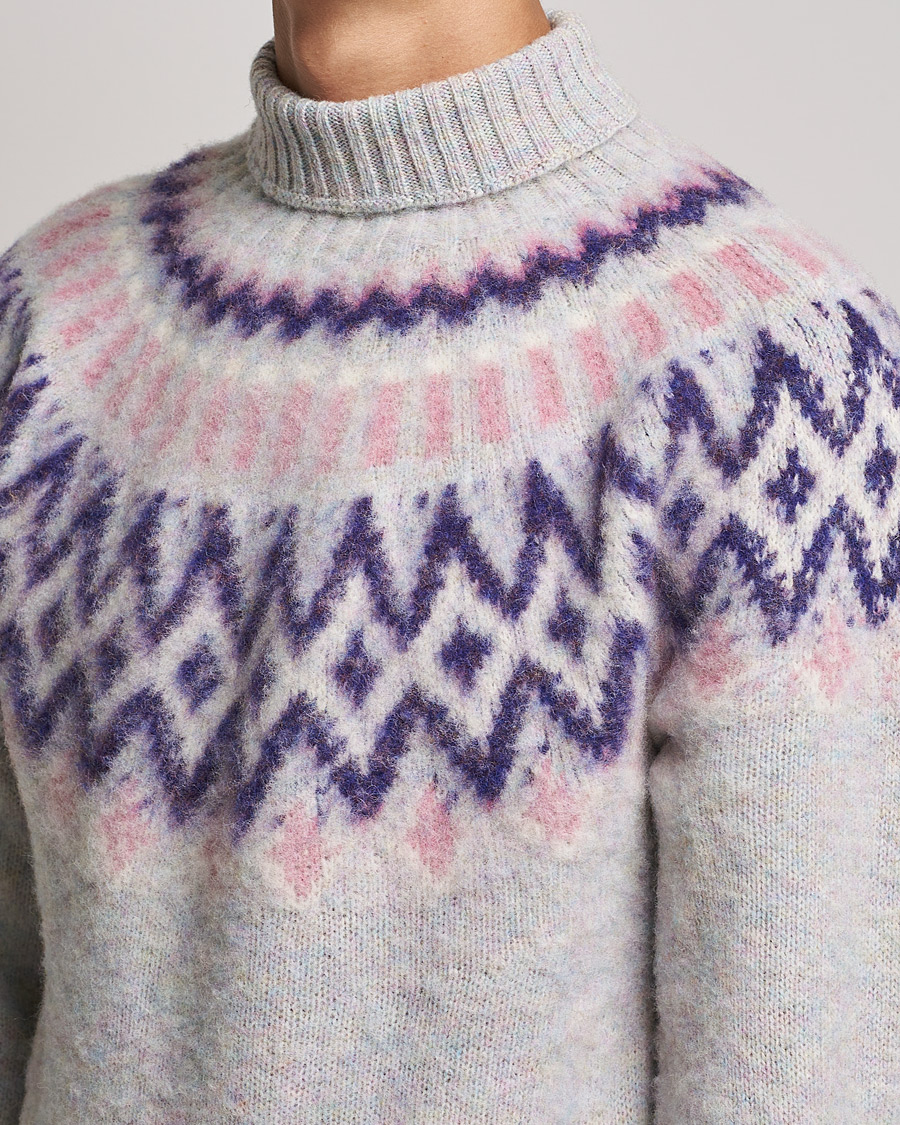 Men | Sweaters & Knitwear | Howlin' | Brushed Wool Fair Isle Roll Neck Galaxy