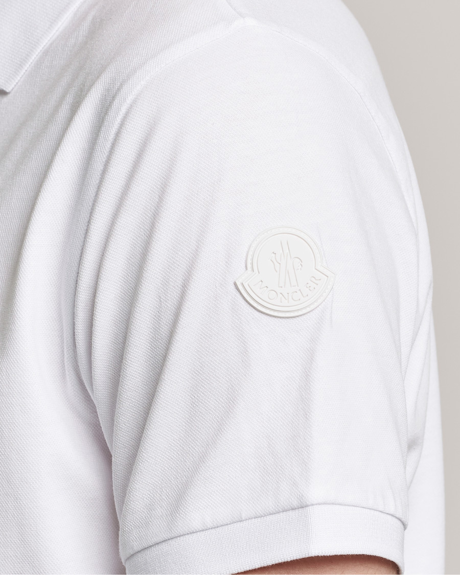Men | Polo Shirts | Moncler | Tricolore Rib Polo White