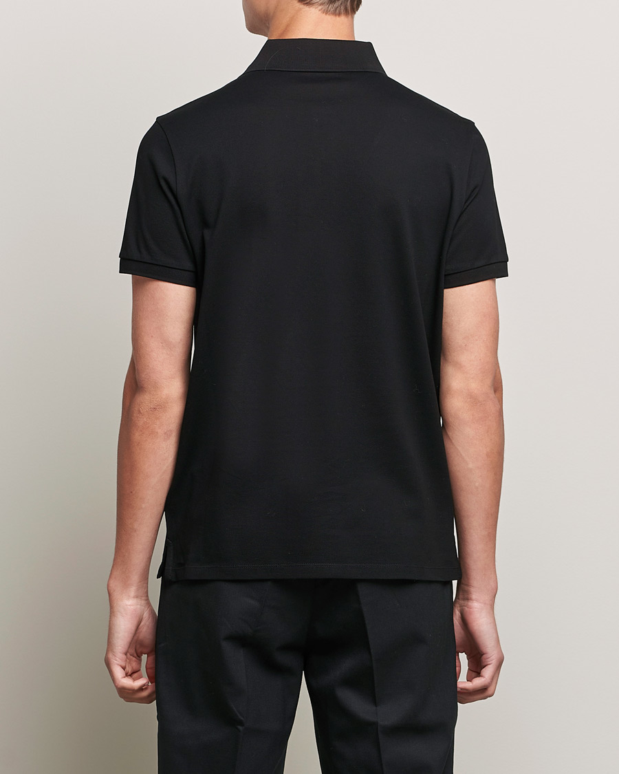 Men | Polo Shirts | Moncler | Logo Rib Polo Black