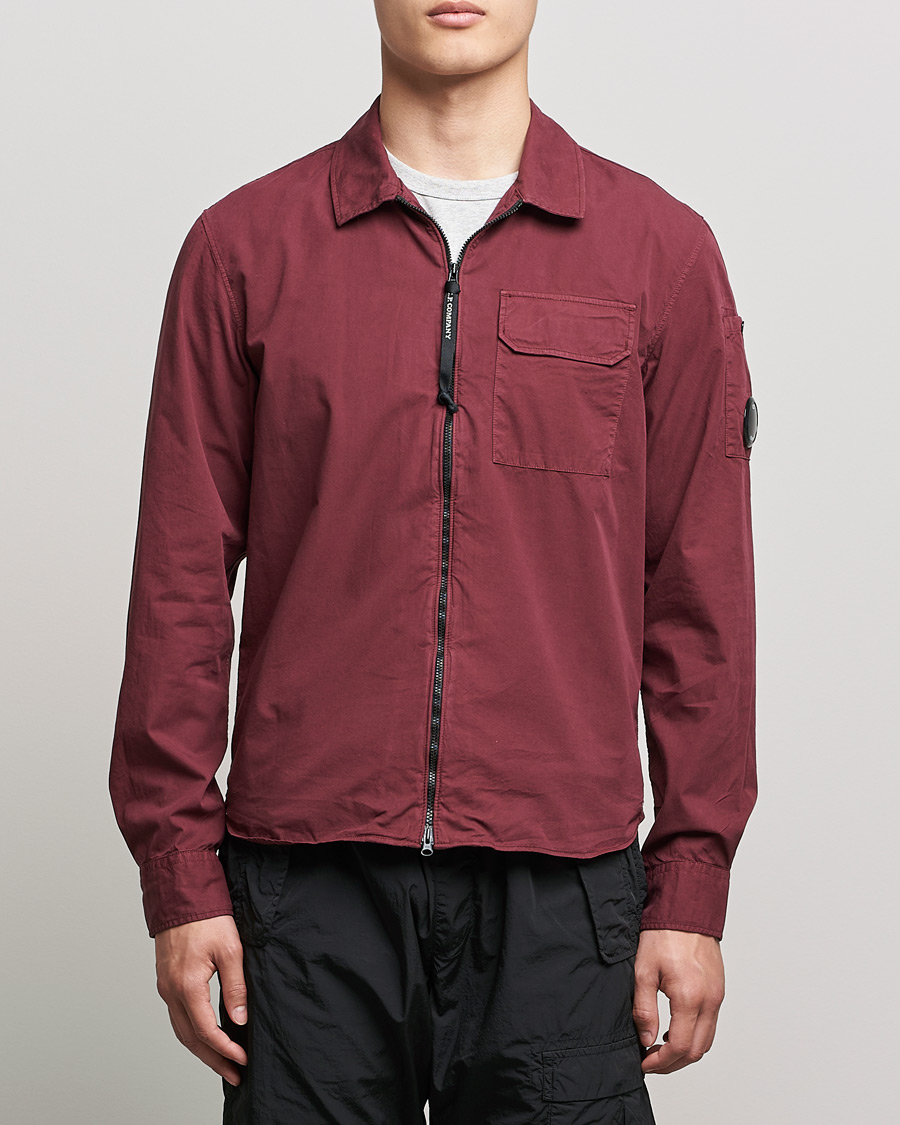 Men |  | C.P. Company | Garment Dyed Gabardine Overshirt WIne