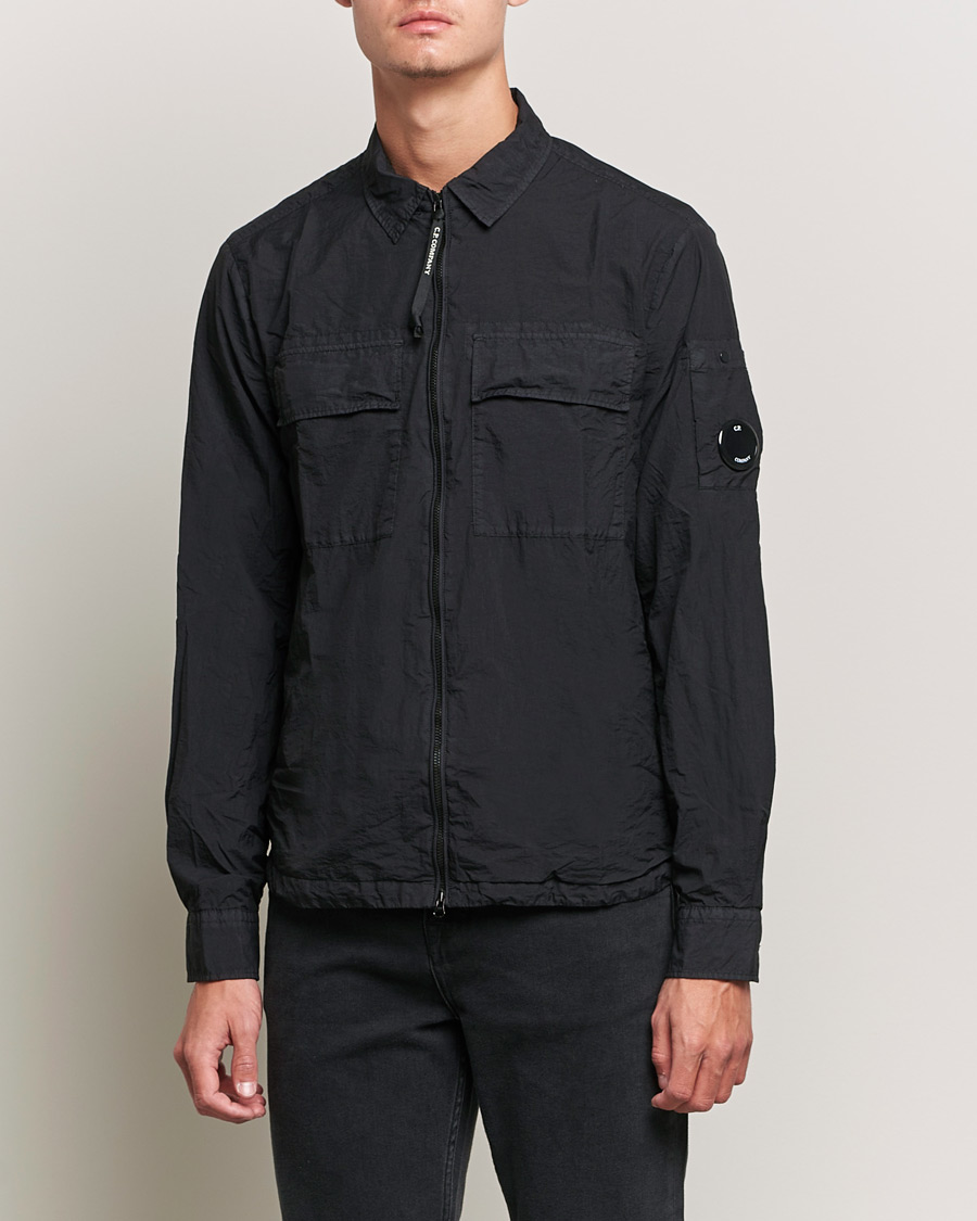 Men | Shirt Jackets | C.P. Company | Taylon L Zip Overshirt Black