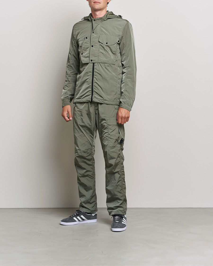 C.P. Company Chrome R Hooded Shirt Jacket Green at CareOfCarl.com