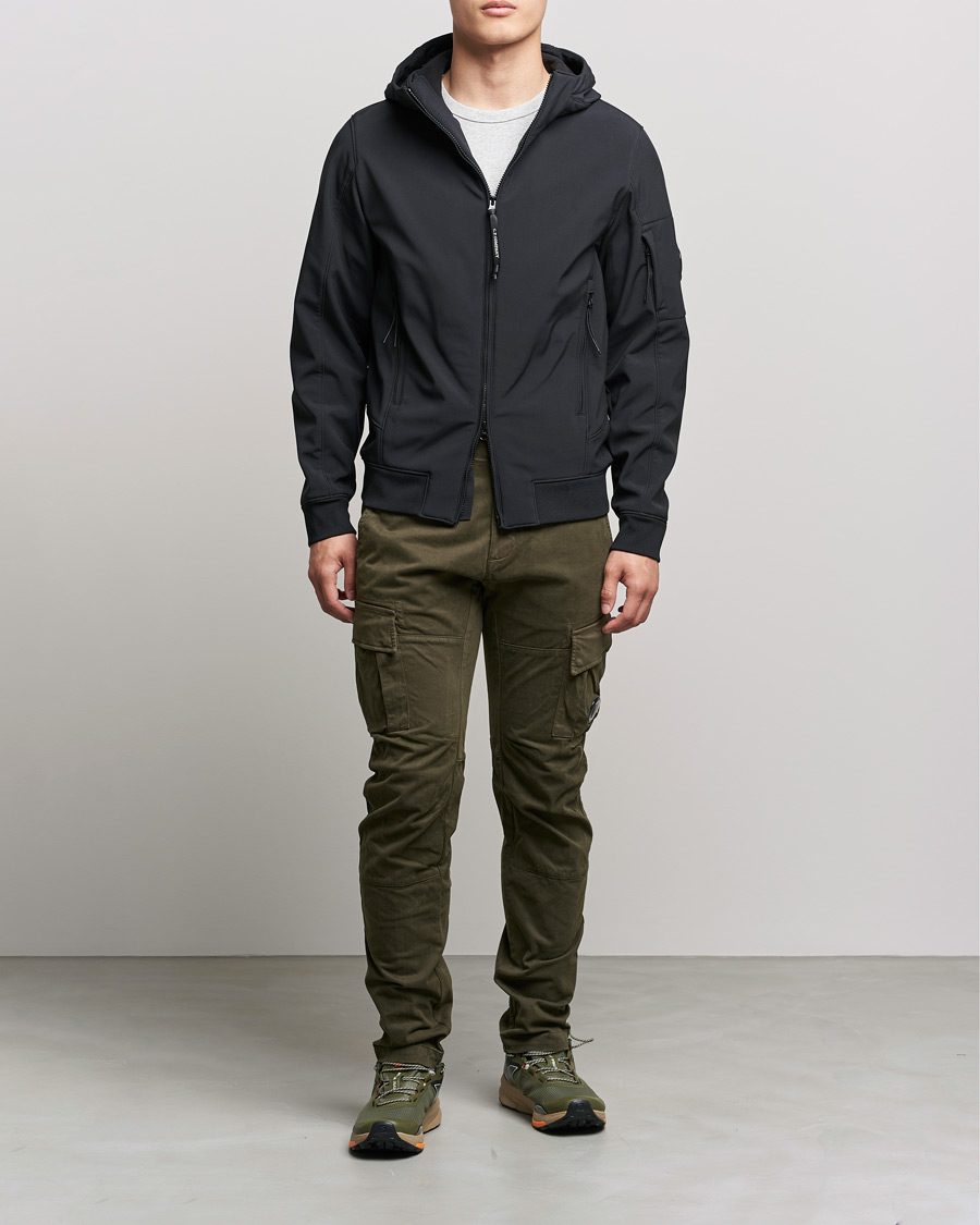 Men | Trousers | C.P. Company | Stretch Satin Lens Cargo Pants Olive