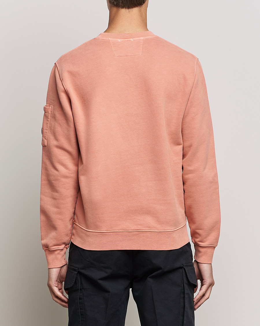 Men | Sweaters & Knitwear | C.P. Company | Brushed Emerized Diagonal Fleece Sweat Peach