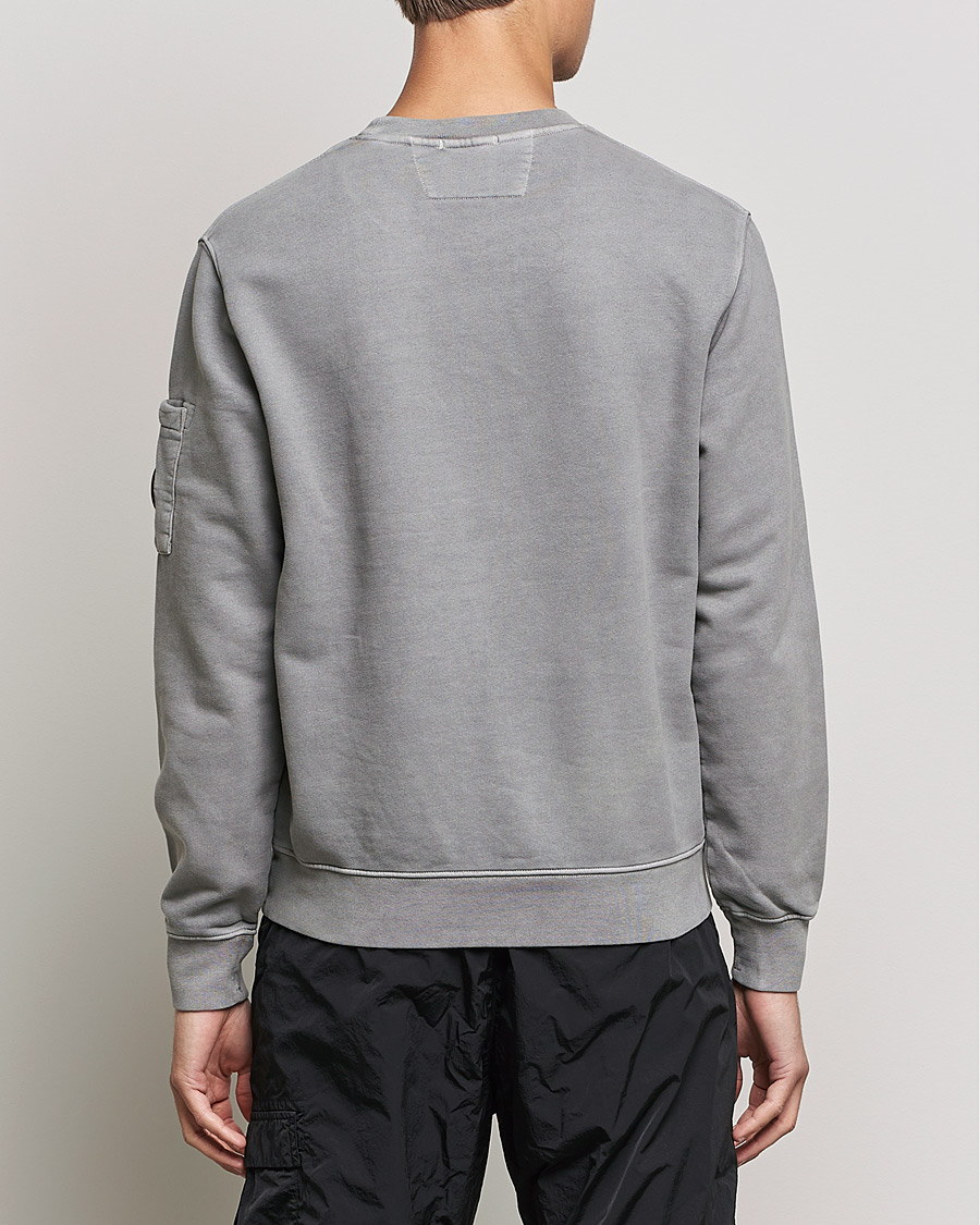 Men | Sweaters & Knitwear | C.P. Company | Brushed Emerized Diagonal Fleece Sweat Grey