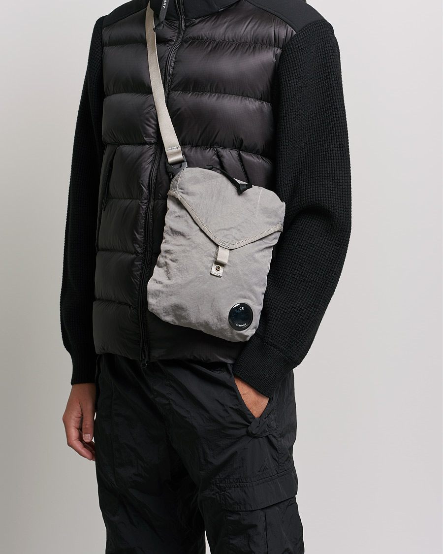 Men | C.P. Company Nylon B Shoulder Bag Grey | C.P. Company | Nylon B Shoulder Bag Grey