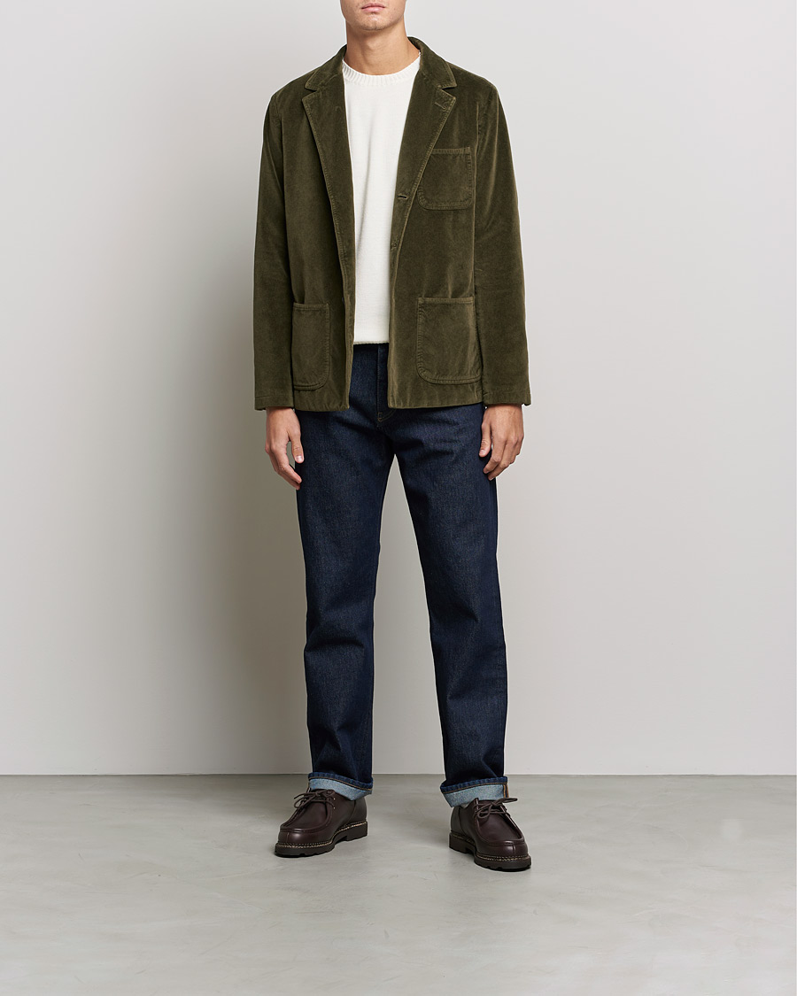 Men | Blazers | Massimo Alba | Baglietto Velvet Jacket Military
