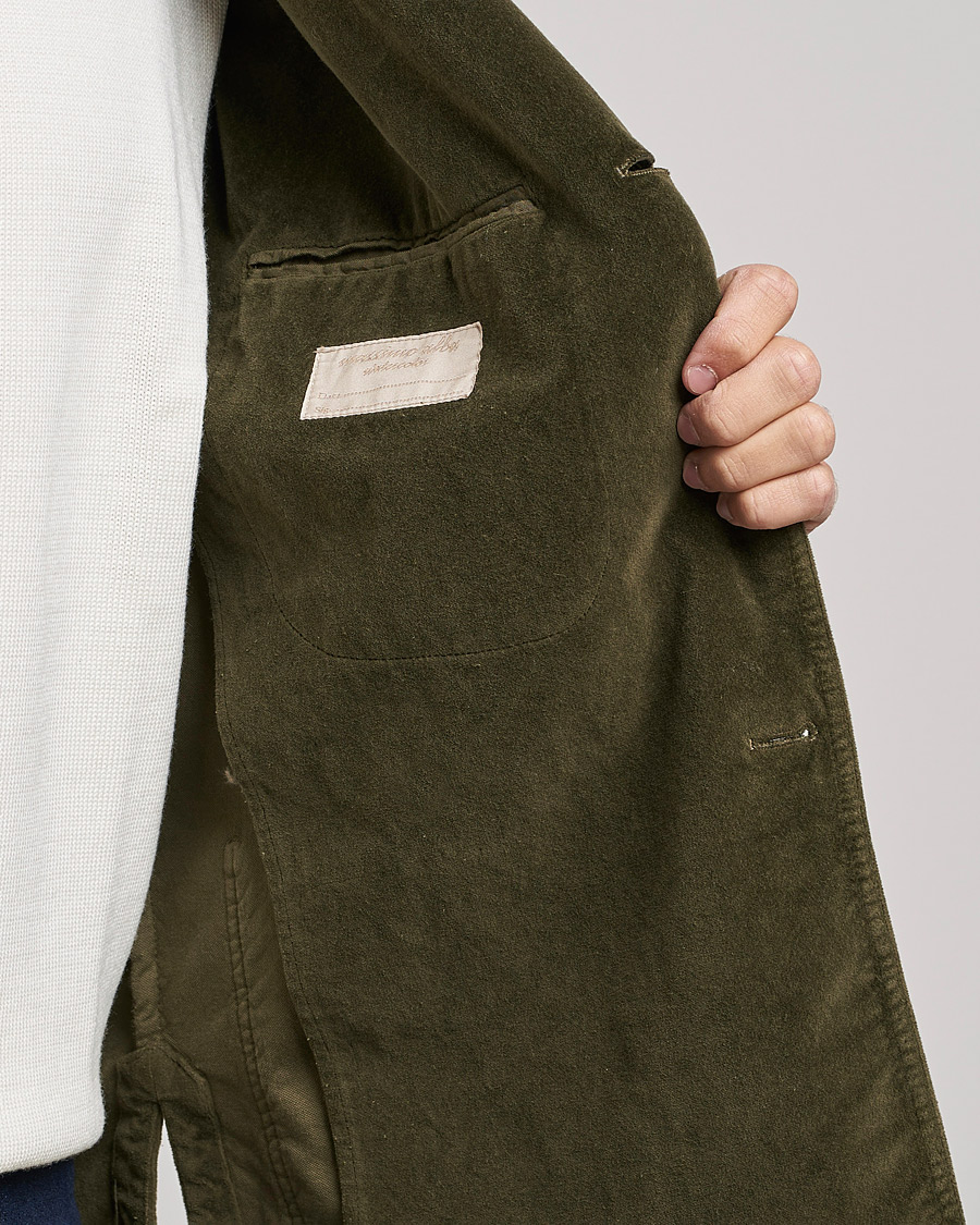Men | Blazers | Massimo Alba | Baglietto Velvet Jacket Military