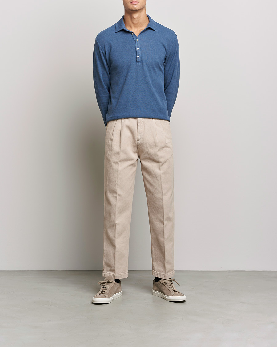 Men | Trousers | Massimo Alba | Strallo Pleated Chinos Beige