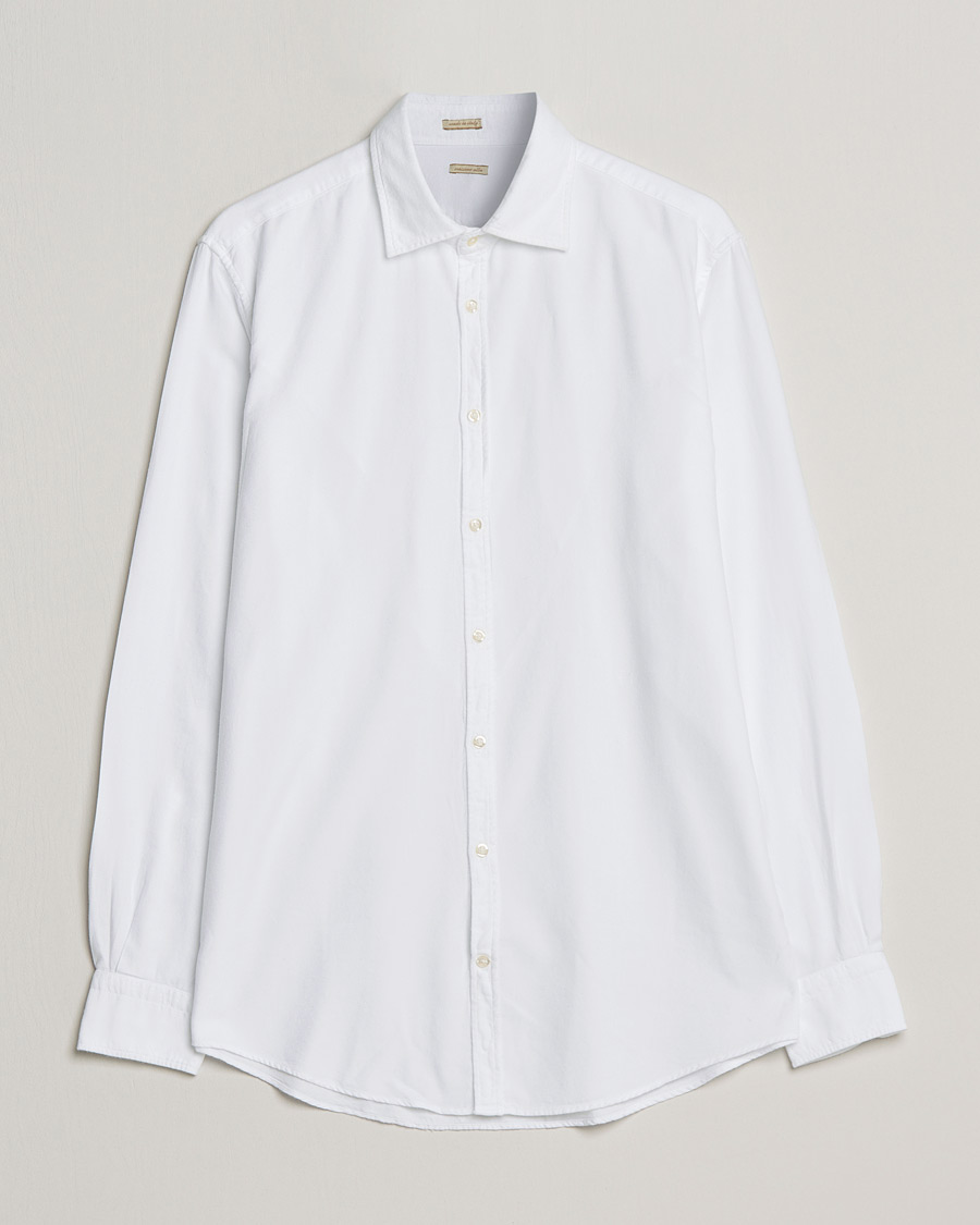 Men |  | Massimo Alba | Genova Soft Flannel Shirt White