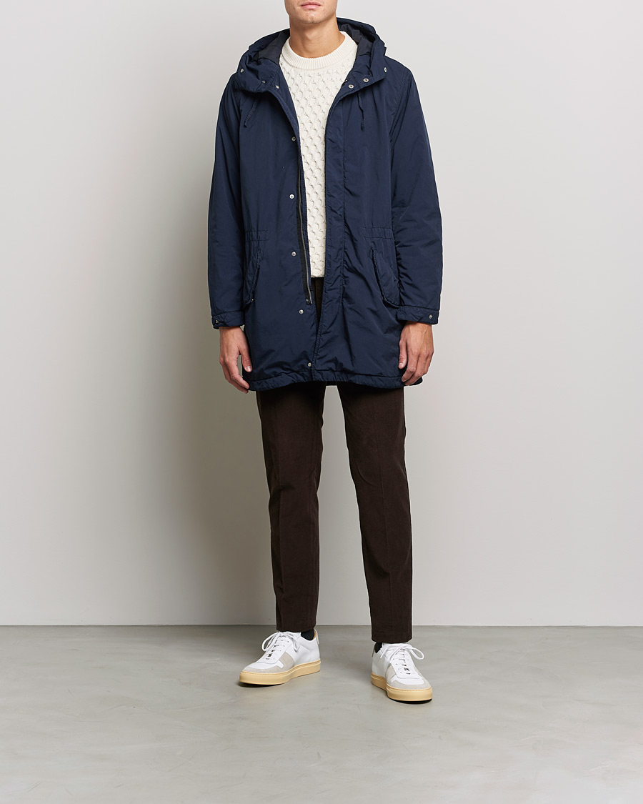 Men | Coats & Jackets | Aspesi | Parkettone Garment Dyed Jacket Navy