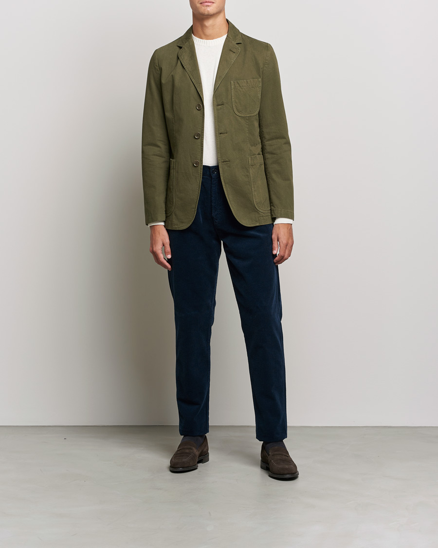 Men | Blazers | Aspesi | Murakami Cotton Blazer Military Green