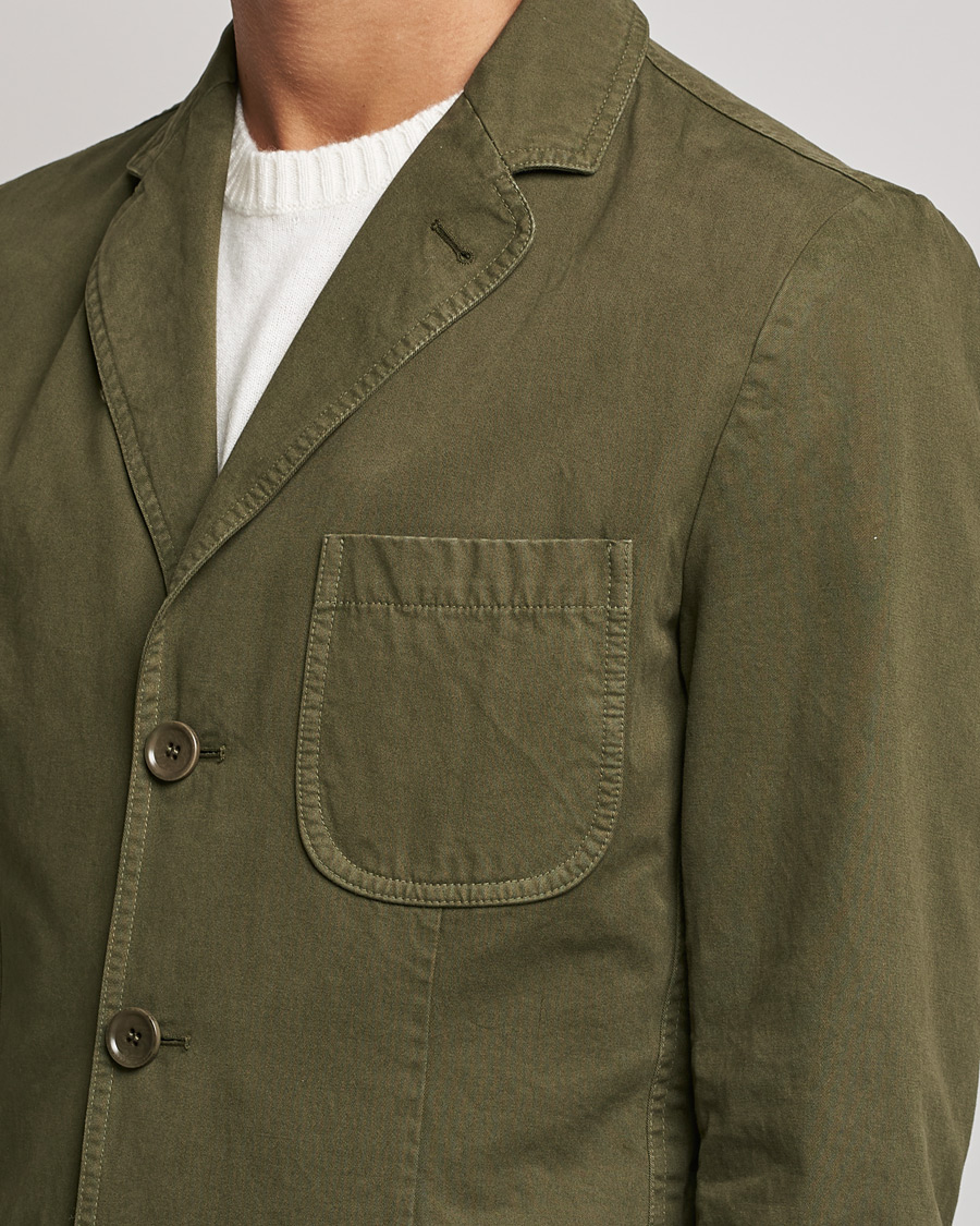 Men | Blazers | Aspesi | Murakami Cotton Blazer Military Green