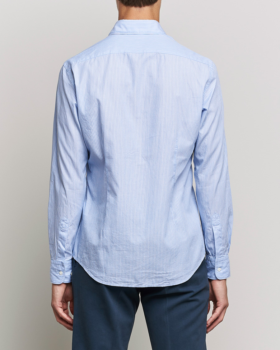 Men | Shirts | Aspesi | Striped Poplin Shirt Light Blue