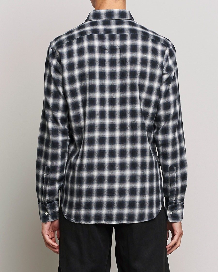 Men | Shirts | Aspesi | Checked Flannel Shirt Blue/Grey