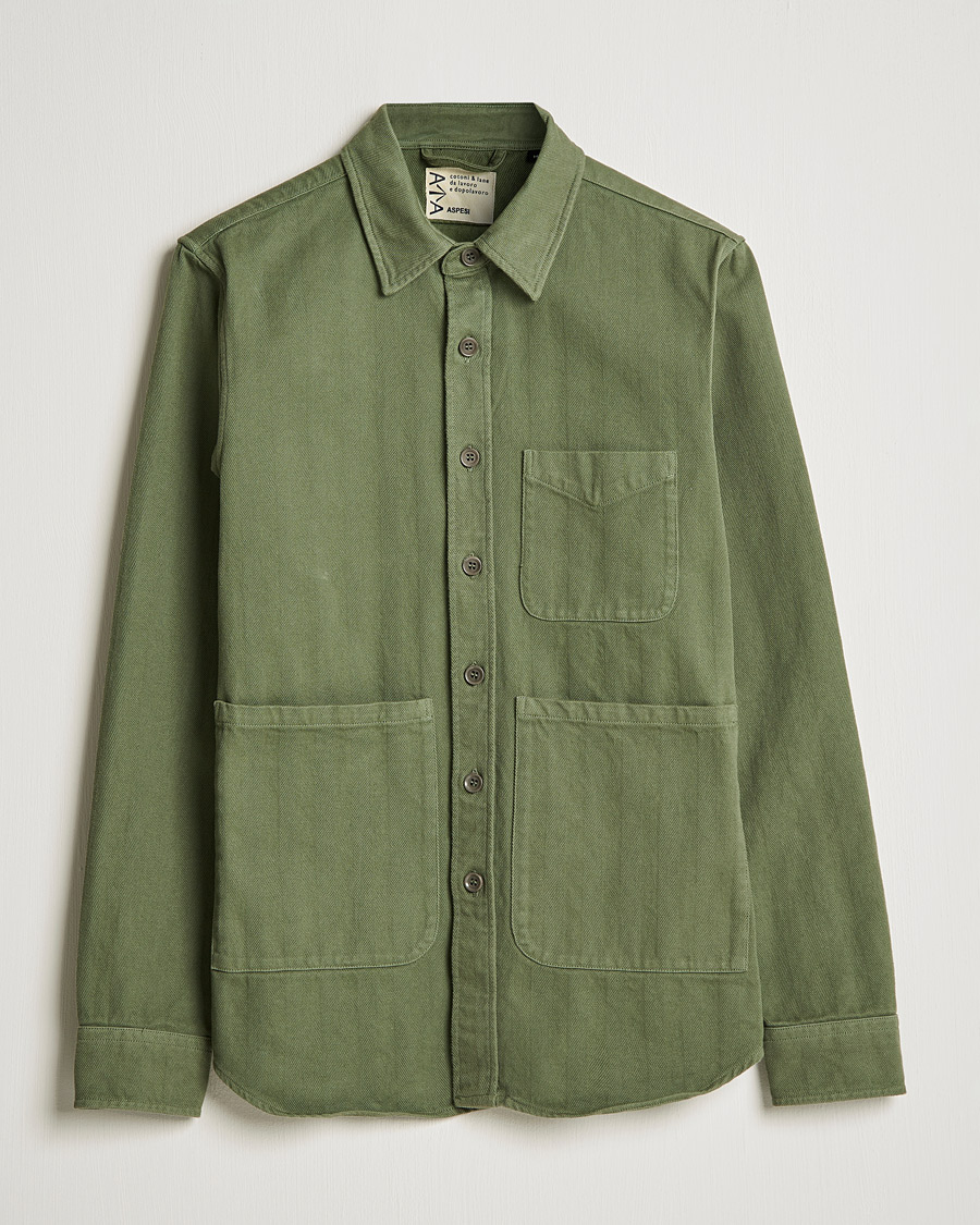Men | Shirts | Aspesi | Utility Shirt Sage