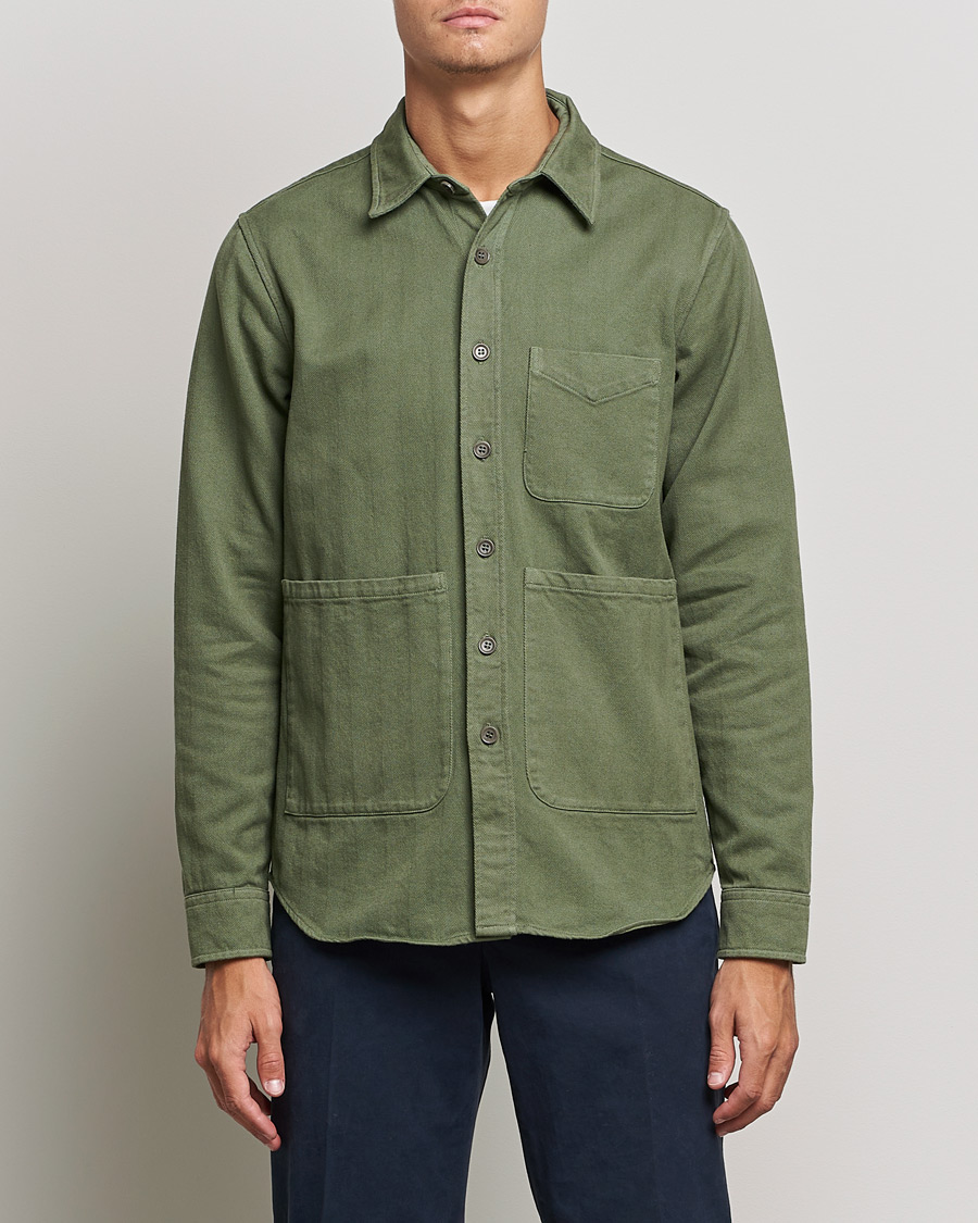 Men | Shirts | Aspesi | Utility Shirt Sage