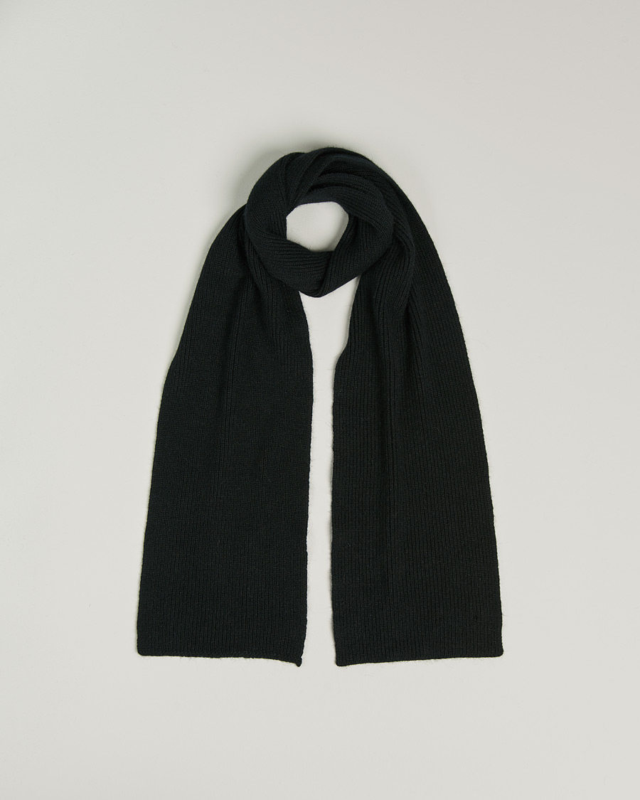 Men | Scarves | Le Bonnet | Lambswool/Caregora Scarf Onyx