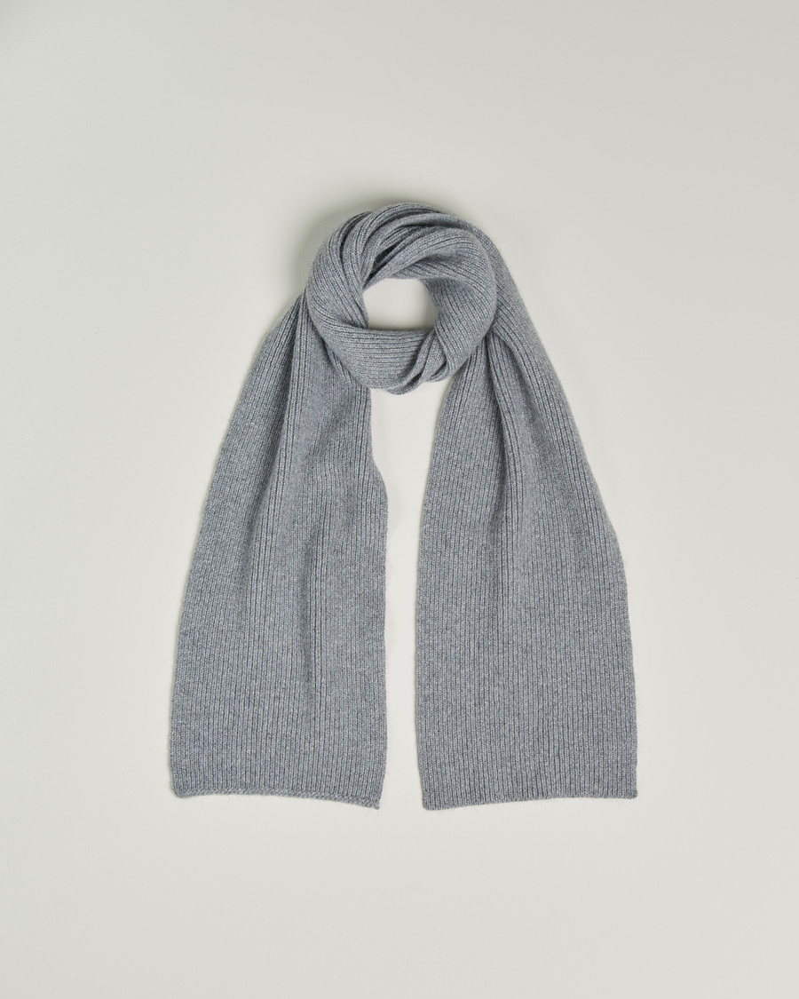Men | Scarves | Le Bonnet | Lambswool/Caregora Scarf Smoke
