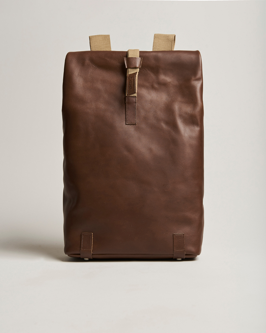 Men | Bags | Brooks England | Pickwick Large Leather Backpack Dark Tan