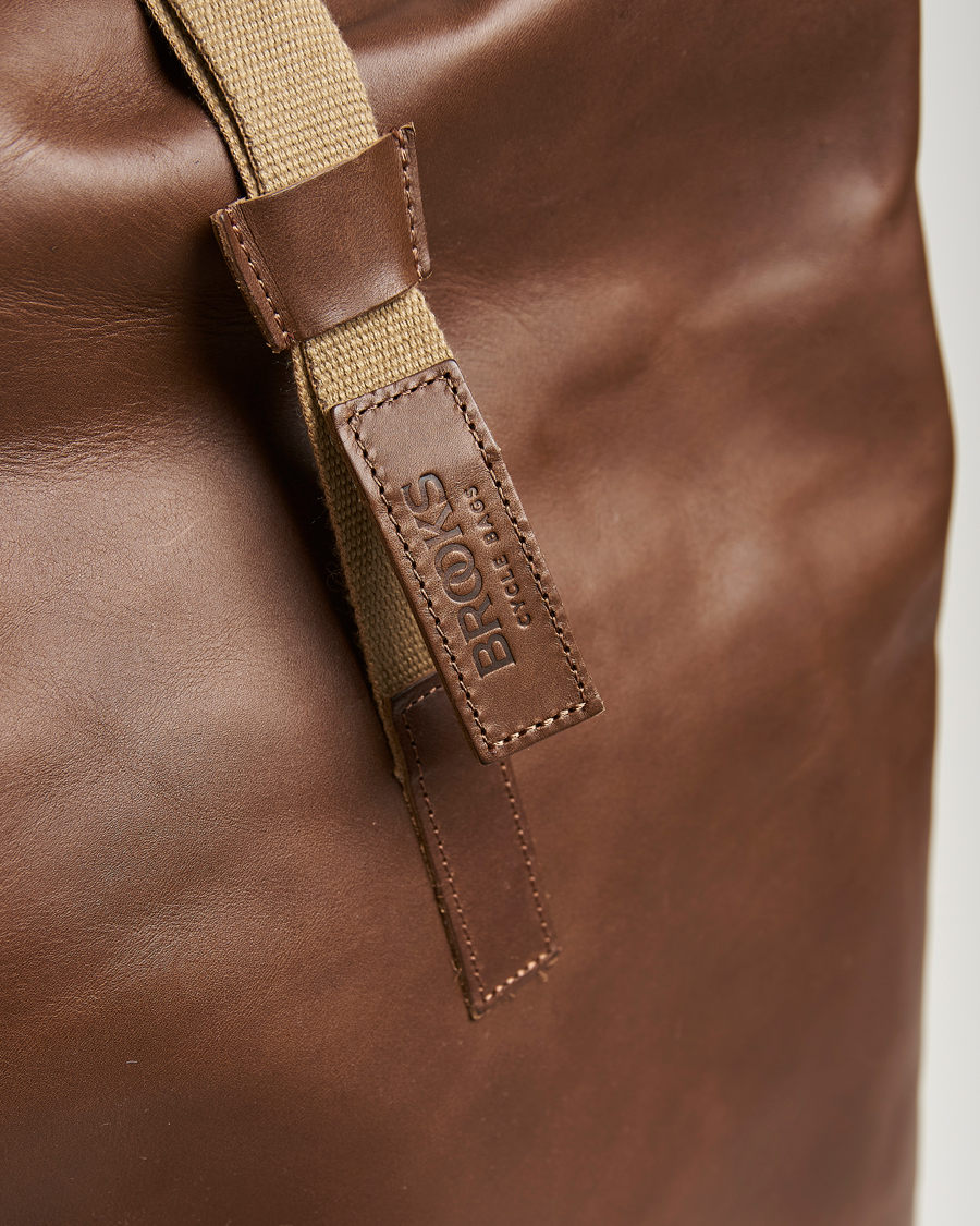 Men | Bags | Brooks England | Pickwick Large Leather Backpack Dark Tan