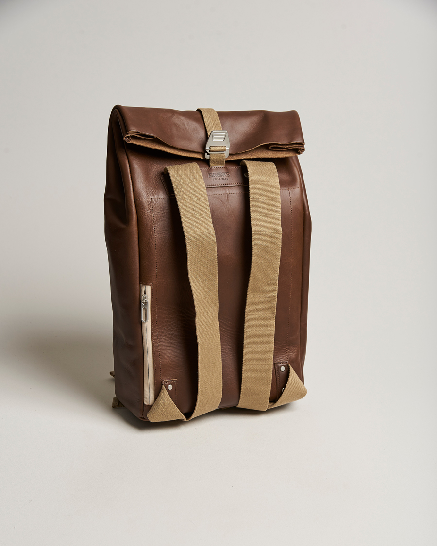Men | Bags | Brooks England | Pickwick Large Leather Backpack Dark Tan