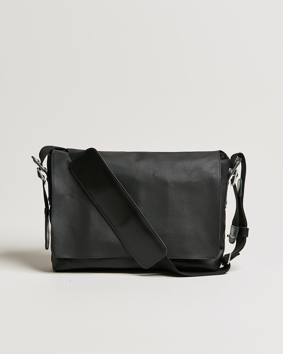 Brooks England Barbican Cotton Canvas 13L Shoulder Bag Black at