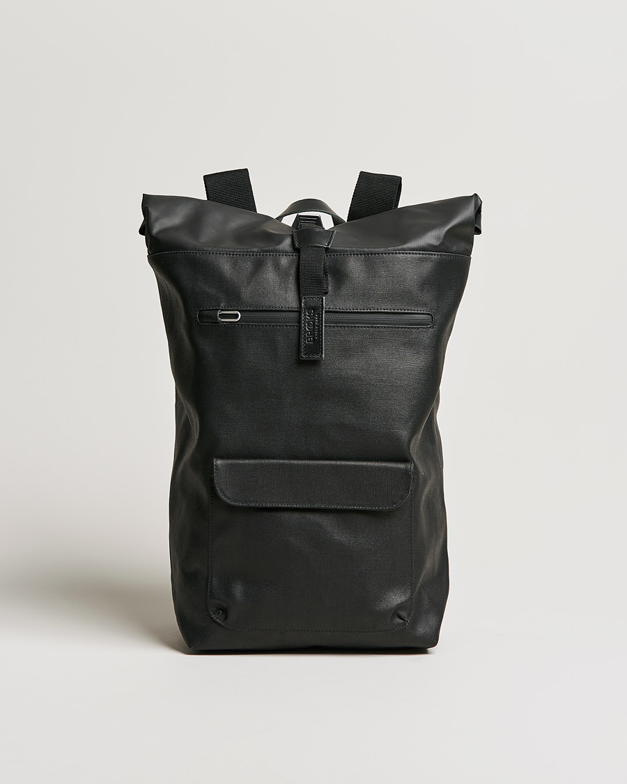 Men | Bags | Brooks England | Rivington Cotton Canvas 18L Rolltop Backpack Black