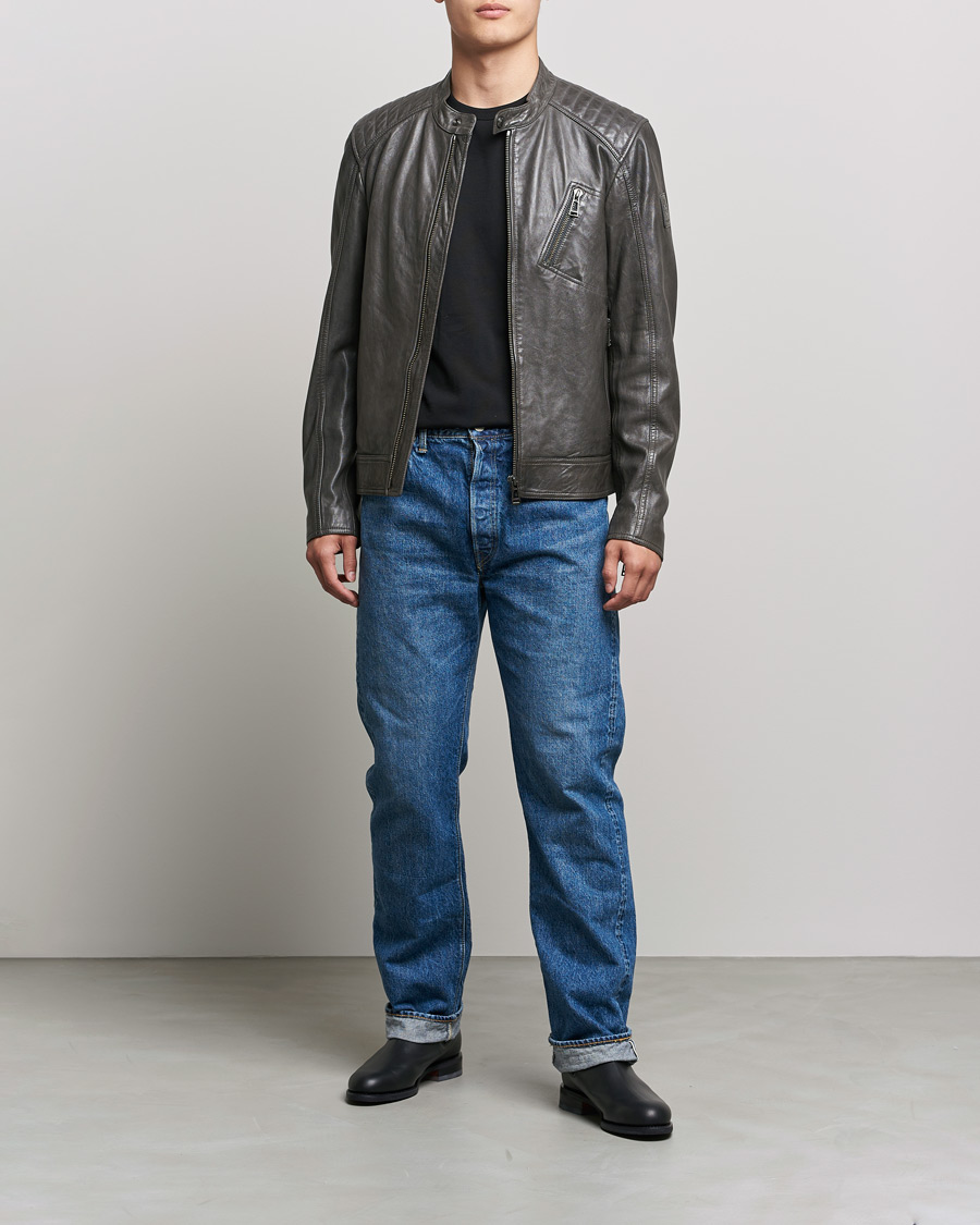 Men | Autumn Jackets | Belstaff | V Racer 2.0 Leather Jacket Dark Grey
