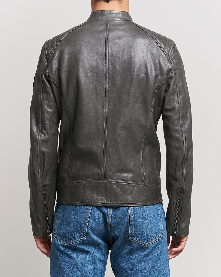 Belstaff V Racer 2.0 Leather Jacket Dark Grey at CareOfCarl.com