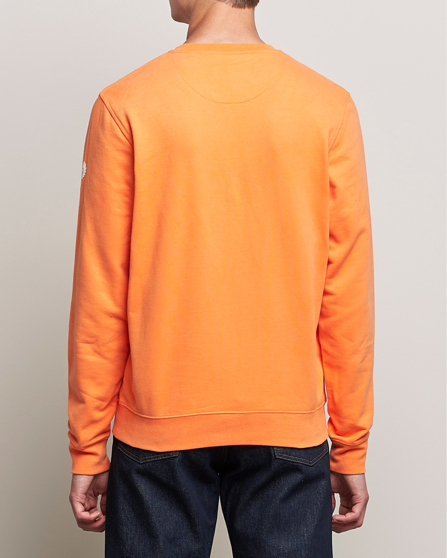 Men | Sweaters & Knitwear | Belstaff | 1924 Crew Neck Logo Sweat Signal Orange