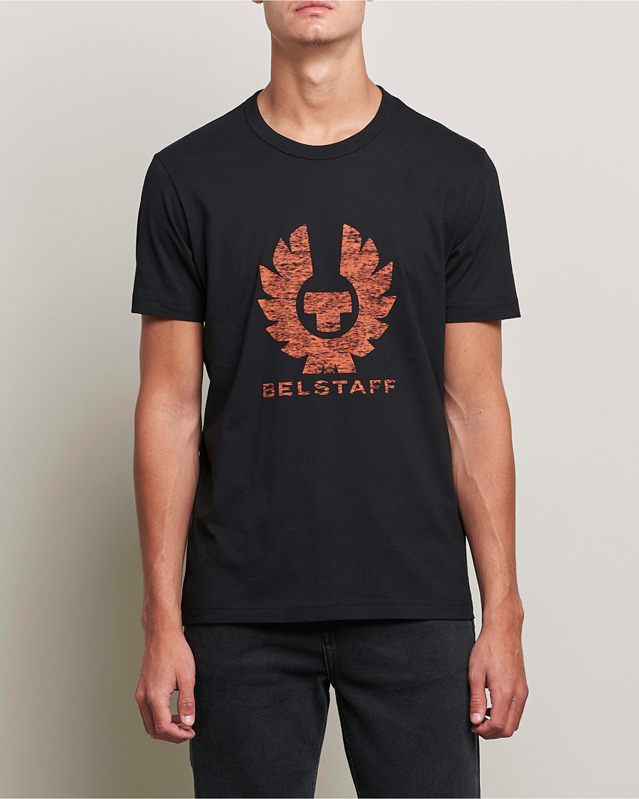 Men | T-Shirts | Belstaff | Coteland Logo Crew Neck Tee Black/Orange