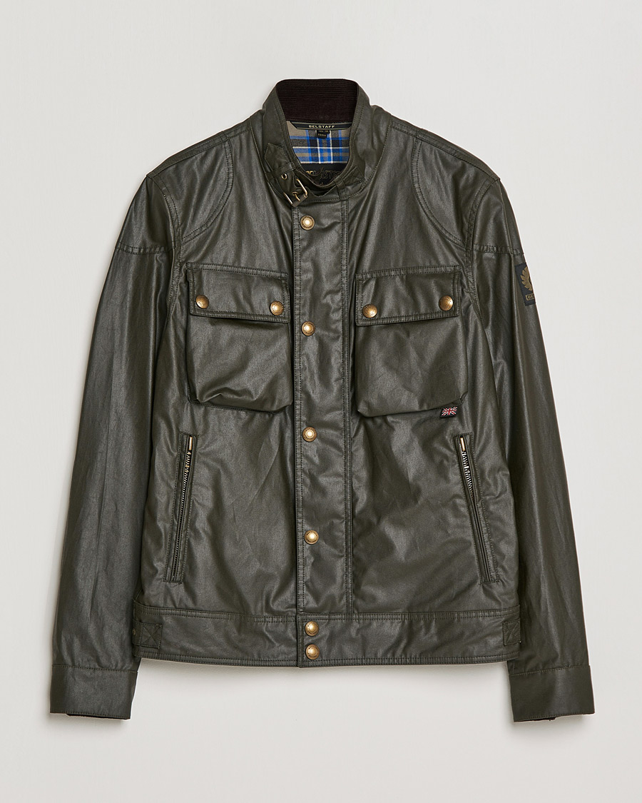 Men | Coats & Jackets | Belstaff | Racemaster Waxed Jacket Faded Olive