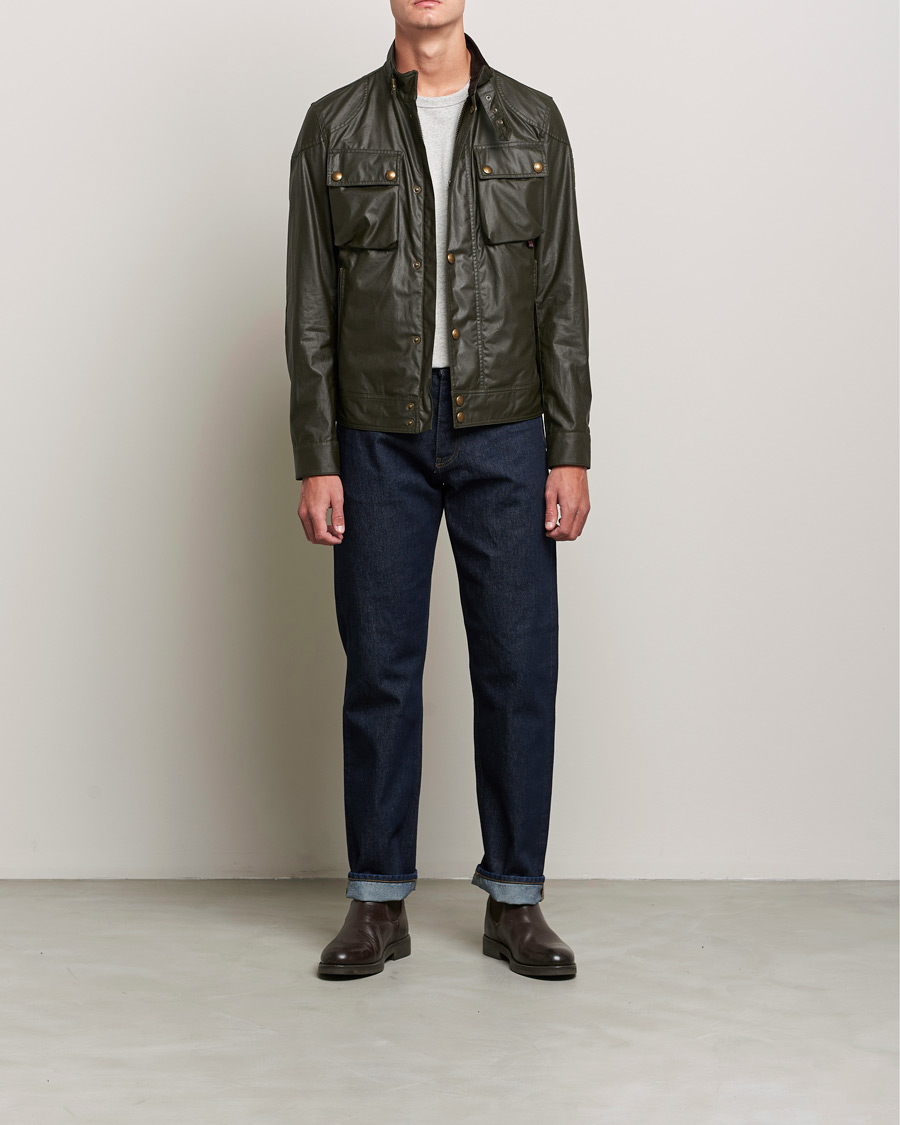 Men | Coats & Jackets | Belstaff | Racemaster Waxed Jacket Faded Olive