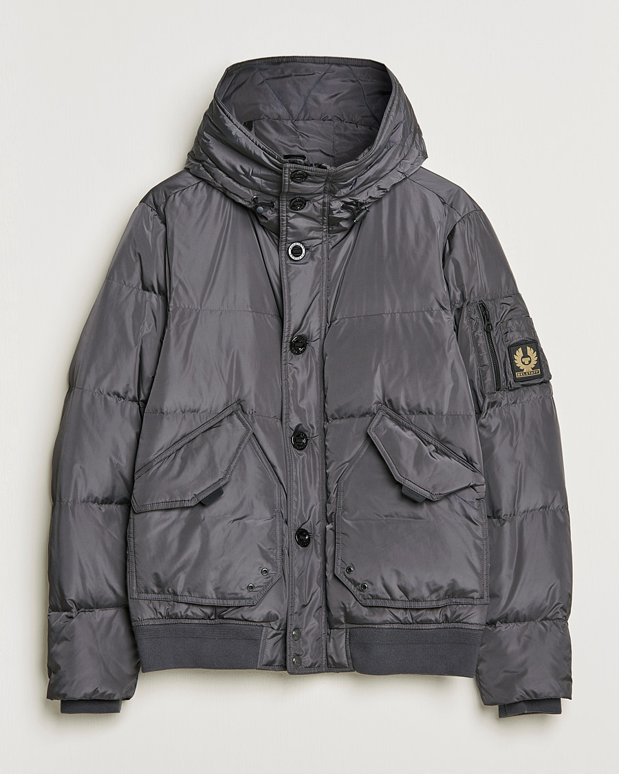Men | Coats & Jackets | Belstaff | Radar Hooded Down Jacket Iron