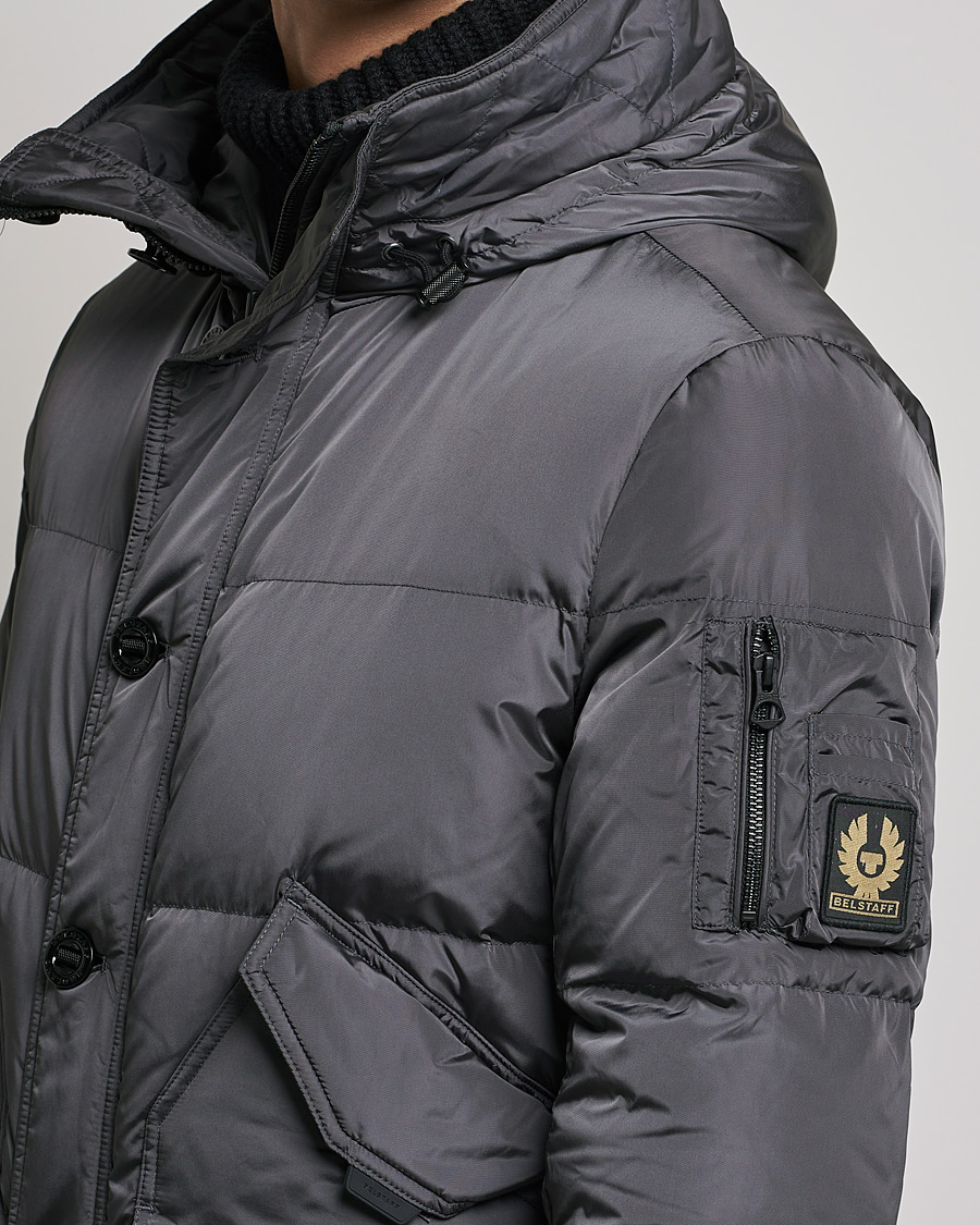 Men | Coats & Jackets | Belstaff | Radar Hooded Down Jacket Iron