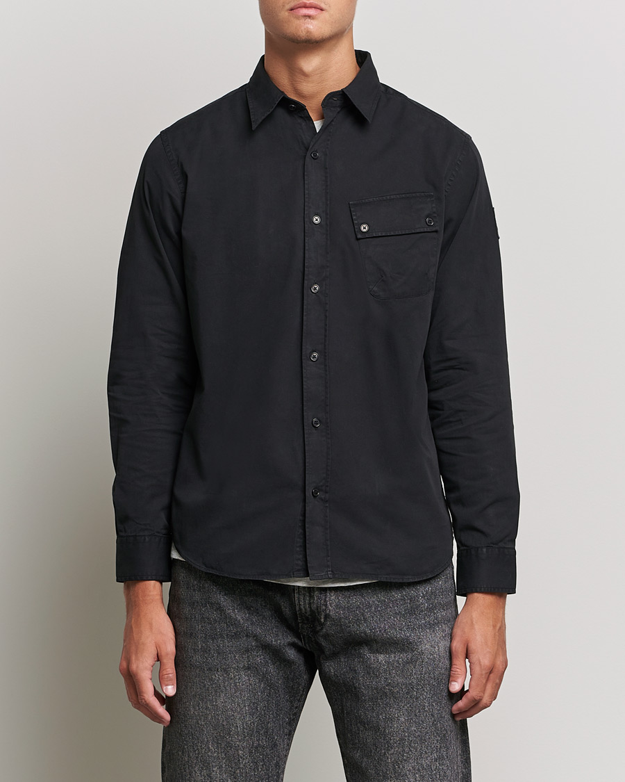 Men | Casual Shirts | Belstaff | Pitch Cotton Pocket Shirt Black