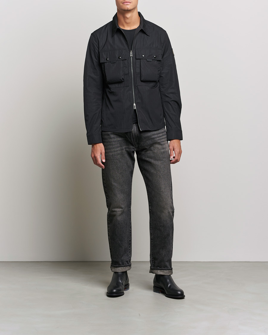Men | Shirts | Belstaff | Tactical Nylon Pocket Overshirt Black