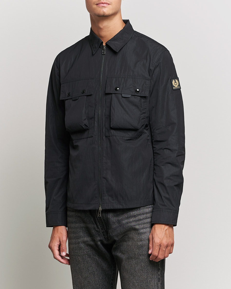 Men | Shirt Jackets | Belstaff | Tactical Nylon Pocket Overshirt Black