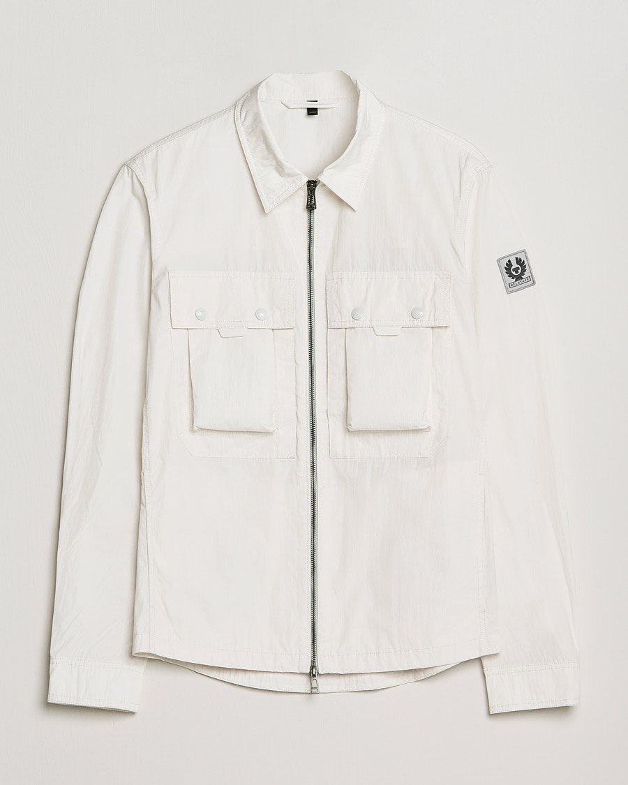 Men | Shirts | Belstaff | Tactical Nylon Pocket Overshirt Chalk