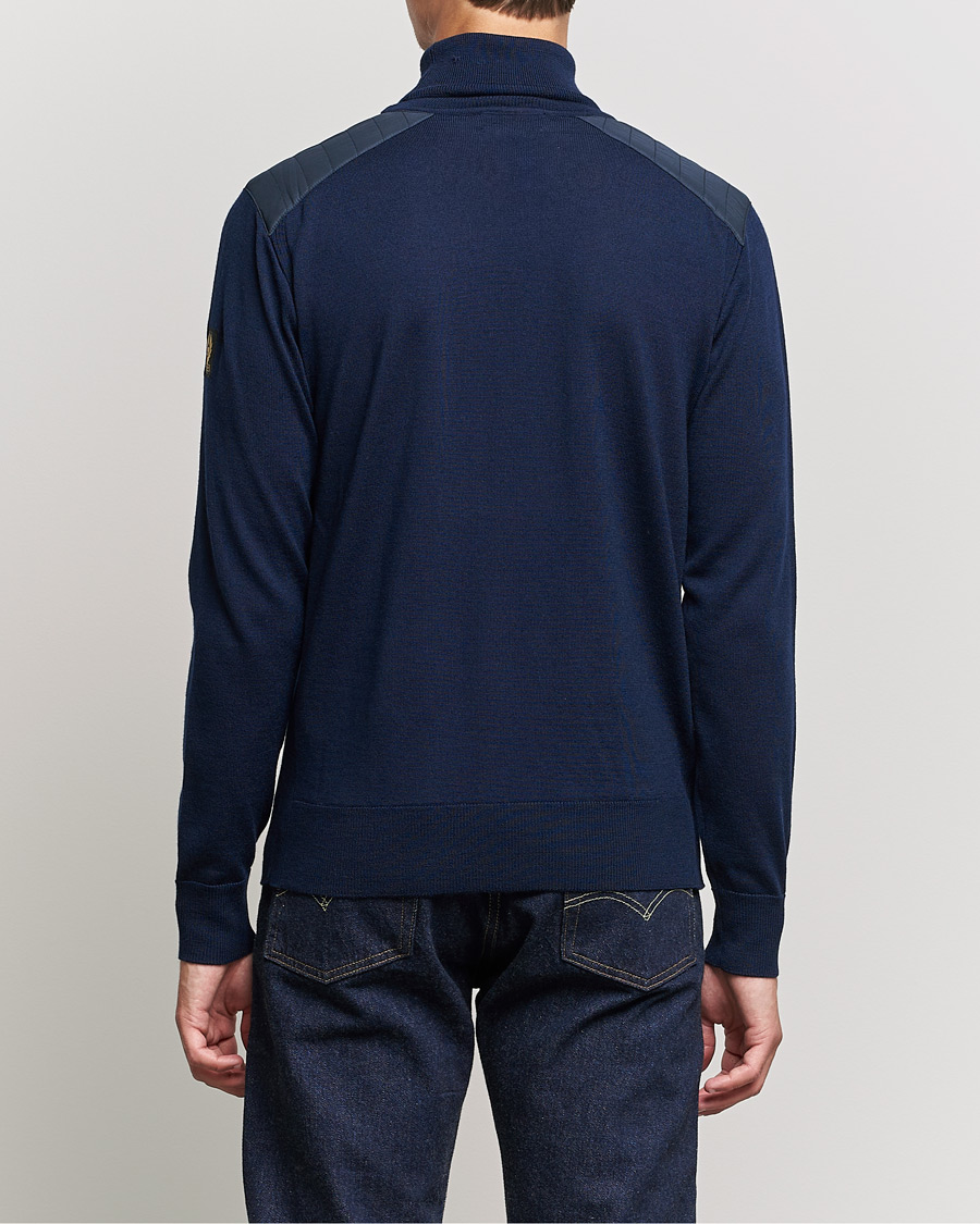 Men | Sweaters & Knitwear | Belstaff | Kingsland Merino Rollneck Washed Navy