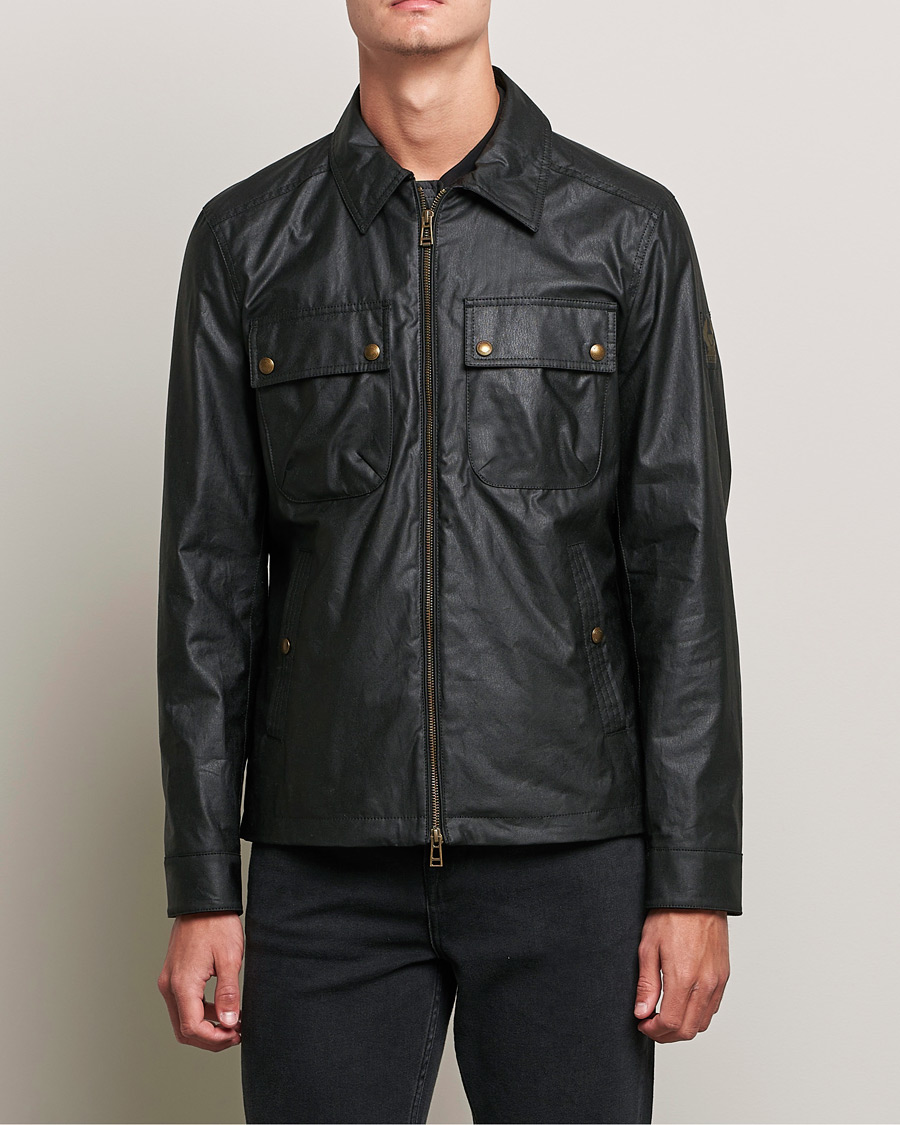 Men | Coats & Jackets | Belstaff | Tour Waxed Shirt Jacket Black