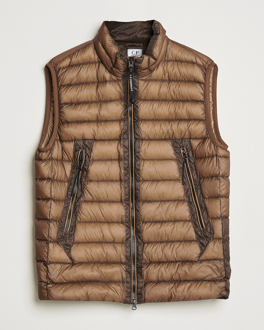 Men | Coats & Jackets | C.P. Company | DD Shell Padded Down Vest Brown