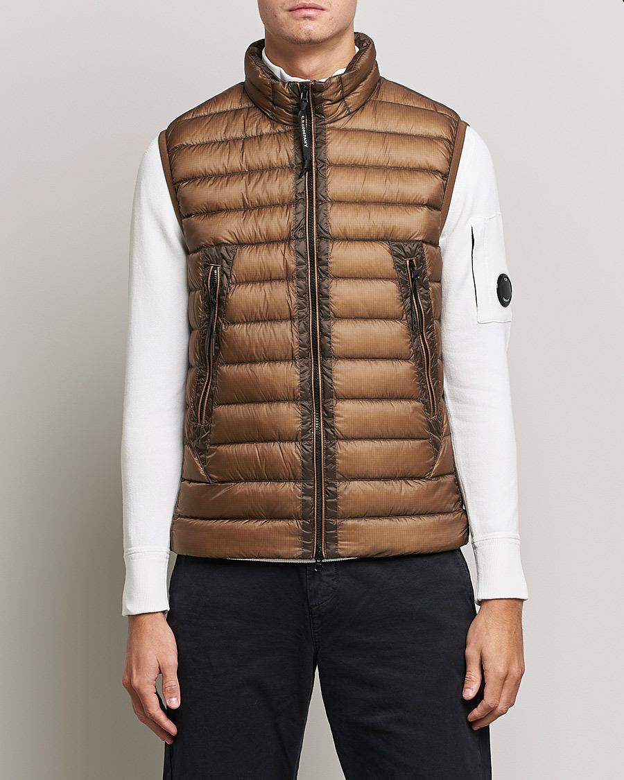 Men | Coats & Jackets | C.P. Company | DD Shell Padded Down Vest Brown