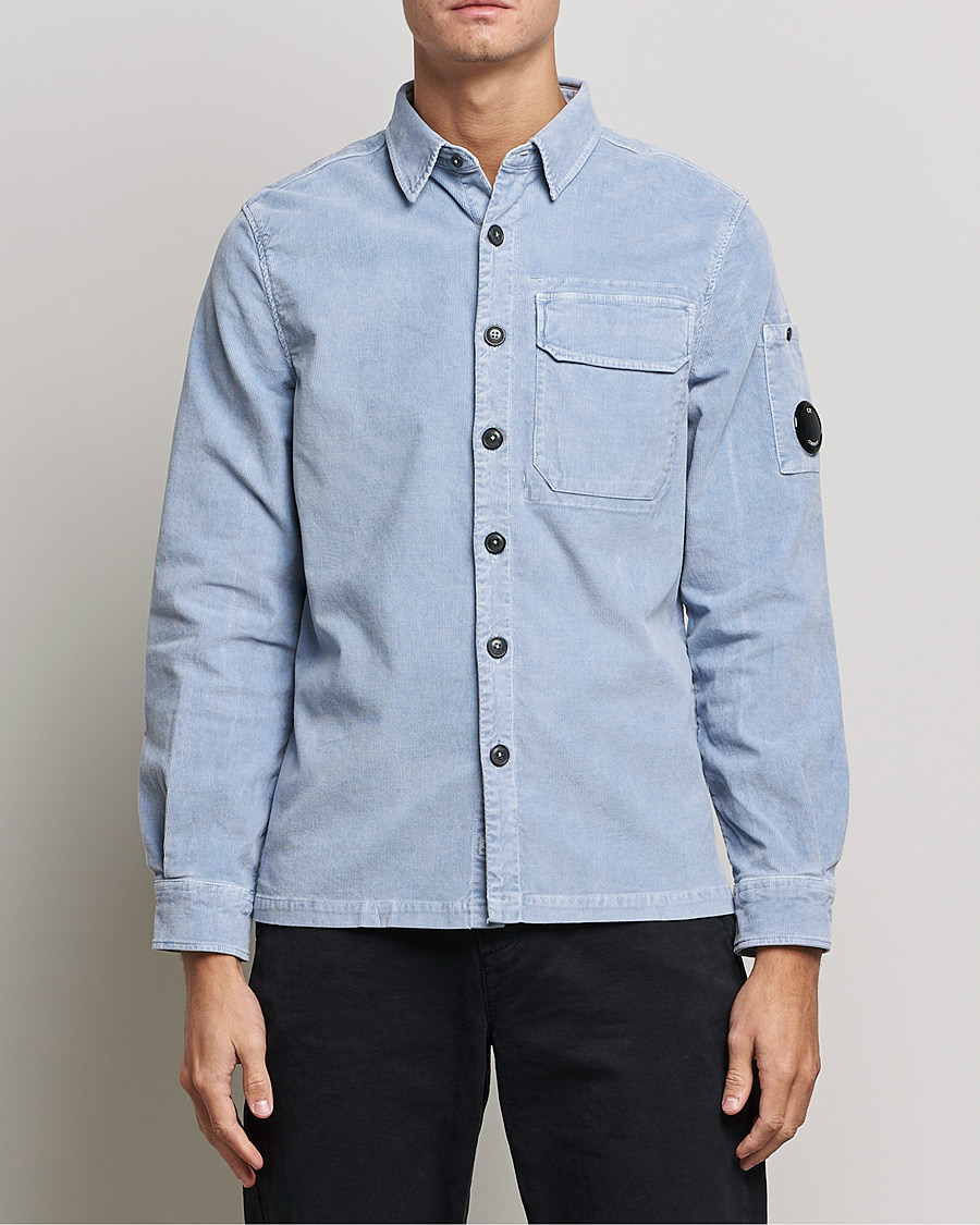 Men | Shirt Jackets | C.P. Company | Corduroy Lens Overshirt Light Blue