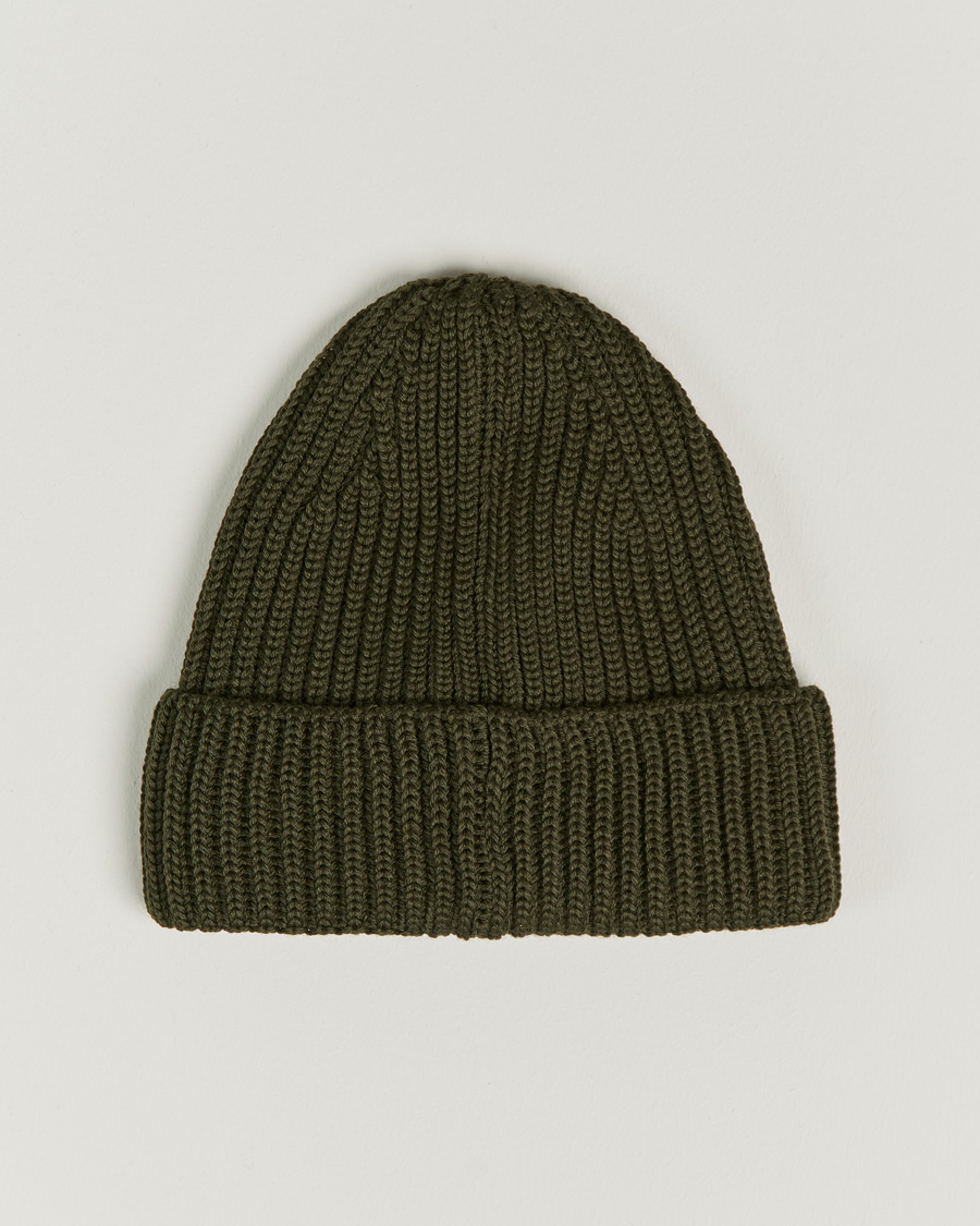 Men | C.P. Company Knitted Merino Lens Beanie Dark Green | C.P. Company | Knitted Merino Lens Beanie Dark Green