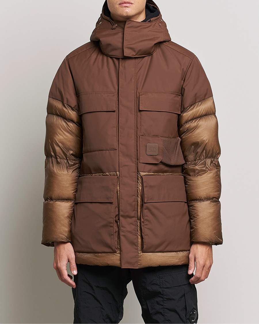 Men | Winter jackets | C.P. Company | Metropolis Dynatec Mixed Padded Parka Brown