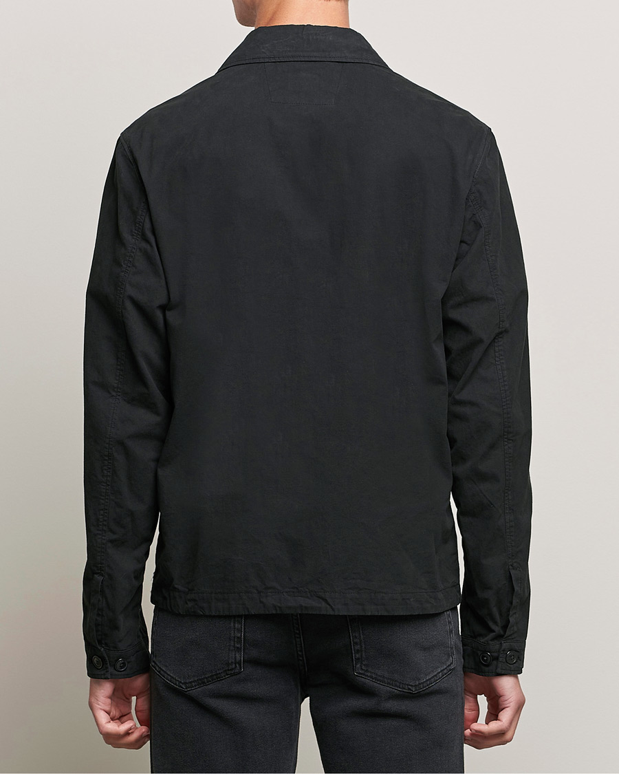 Men | Shirts | C.P. Company | Metropolis Micro Reps Diamond Peach Overshirt Black