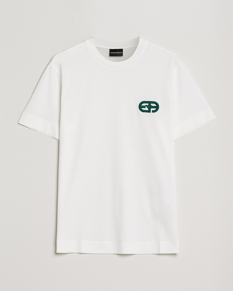 Men | T-Shirts | Emporio Armani | Cotton Tencel Tee Creme